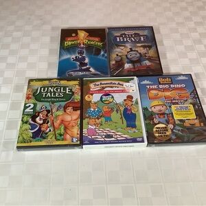 New 5 DVDS kid collection: Power Rangers, Thomas & Friends, Bob Builder, ect